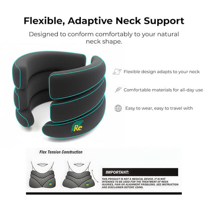 Caldera Releaf� Neck Rest, Nylon, Black, Medium