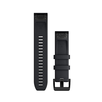 Garmin QuickFit 22 Black Watch Strap with Black Stainless Steel Hardware