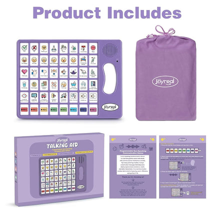 Joyreal AAC Device for Autism, Non Verbal Communication Tools for Speech Therapy & Stroke Rehab. Speech Communication Tablet, Autism Talking Aids with 8 Programmable Buttons & Adjustable Volume
