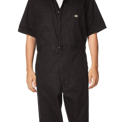 Dickies Men's Flex Short Sleeve Coverall-P Work Utility, Black V1, 2X RG