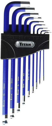 Titan Tools 12714 MM Non Slip Hex Key Set - Multi-