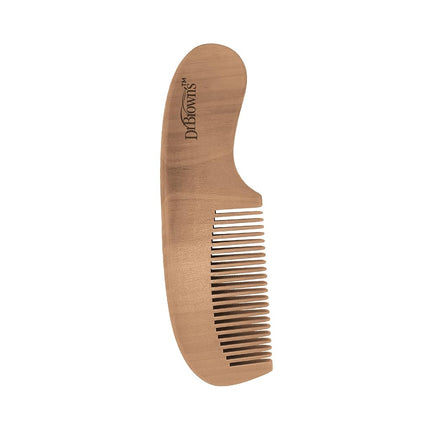 Dr. Brown's Wooden Brush and Comb Set for Babies - Soft Fibres for Delicate Scalp - Ideal for Daily Care and Milk Scab