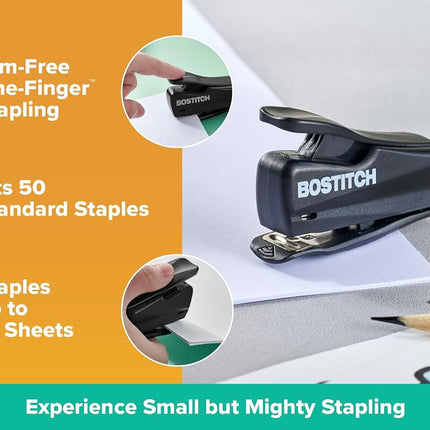 Bostitch Nano Mini Staplers, Black, 2-Pack (1830-2PK)