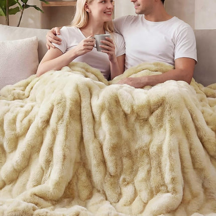 ORINOVA Tie-dye Camel Fuzzy Ultra Soft Bed Comfy B
