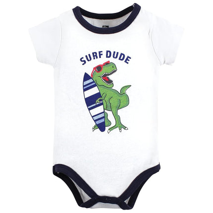 Hudson Baby Unisex Baby Cotton Bodysuit, Shorts and Shoe Set, Surf Dude, 12-18 Months