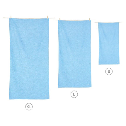 Dock & Bay Quick Drying Towel - for Sports & Gym - Compact, Lightweight - 100% Recycled - Includes Bag - Essential - Lagoon Blue - Large (160x90cm, 63x35)