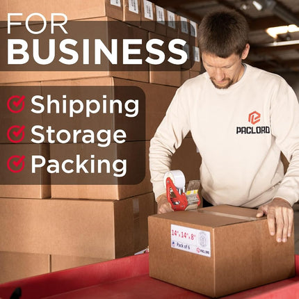 Paclord 6 Pack Large Cardboard Boxes 6" L x 3" W x 24" H - USA Made Packaging Boxes for Moving House, Shipping or Storage - USPS, UPS Approved
