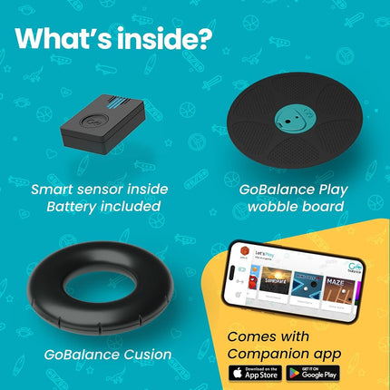 GoBalance Sport-Play Premium Interactive Wooden Balance Board Bluetooth App