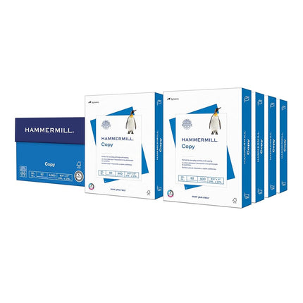 Papel de impresora Hammermill, papel de copia de 20 lb, 8.5 x 11 - 8 resmas (4,000 hojas) - 92 de brillo, hecho en EE. UU.