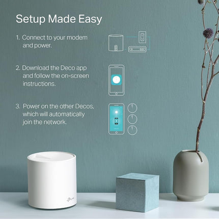 TP-Link Dual-Band AX1800 WiFi 6 Mesh Wi-Fi Router (Deco X20) - Covers up to 2,200 Sq. Ft., Replaces Wireless Routers and Extenders, Add-on Unit