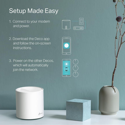 Router Wi-Fi Mesh de Doble Banda AX1800 Wi-Fi 6 de TP-Link (Deco X20) - Cubre hasta 204 m², Reemplaza Routers y Extensores Inalámbricos, Unidad Adicional