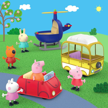 Peppa Pig Little Vehicle Set With 3 Vehicles and 5 Figures for Kids