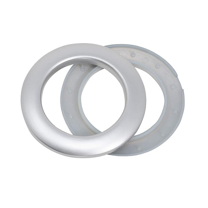 Dritz Curtain Grommets 1-9/16 inches Inner Diameter Plastic 8/Pkg-Brushed Silver, Man-Made-Material