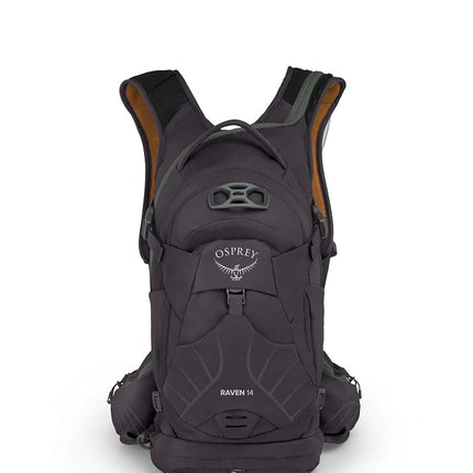 Osprey Raven 14L Women's Biking Backpack with Hydraulics Reservoir, Space Travel/Toffee Orange, Extended Fit