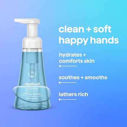 Method Foaming Hand Soap, Sea Minerals, 10 oz, 3 Pack, Packaging May Vary