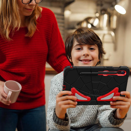 AKABEILA Compatible with Samsung Galaxy Tab S10 FE 2025 Tablet Case，Lightweight Shockproof Rugged Protective Cover with Kickstand for Kids Children Boys Babies Black Red