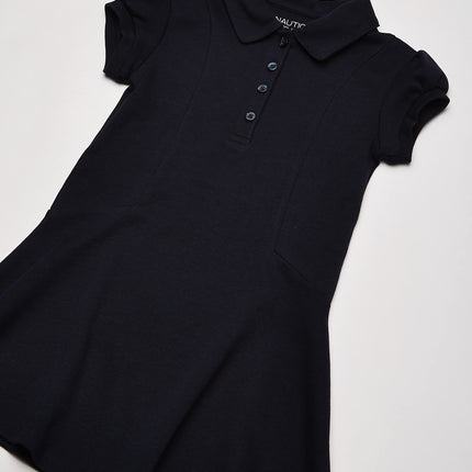 Nautica Plus Girls' Uniform Polo Dress, Navy, Large