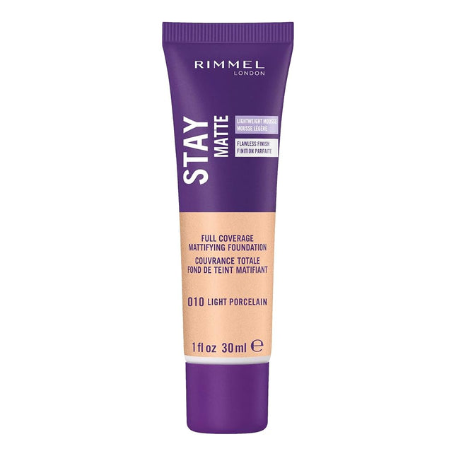 Rimmel Stay Matte Foundation, Light Porcelain, 1 Fluid Ounce