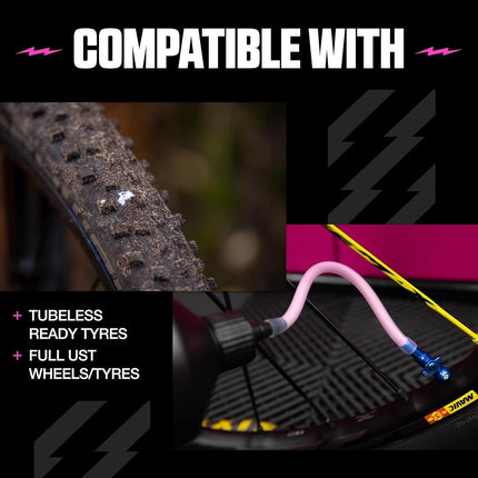 Muc-Off 822 No Puncture Hassle Tubeless Sealant, 1 Litre - Advanced Bicycle Tyre Sealant with UV Tracer Dye that Seals Tears and Holes Up to 6mm