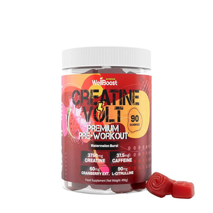 WellBoost CreatineMAX Gummies, 5000mg Creatine Mon