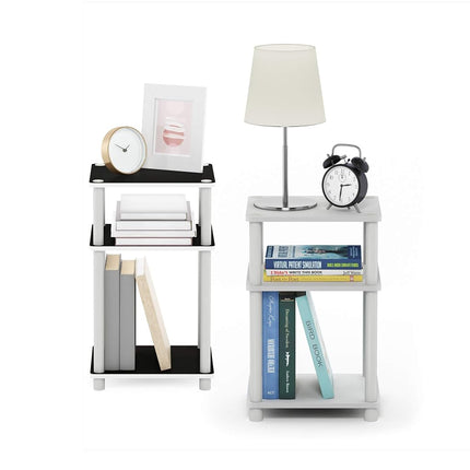 Furinno JUST Set of 2, 3-Tier Tool-Free Bedside Ta