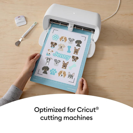Cricut Printable Waterproof Sticker Set, White, 8.5" x 11" (20)