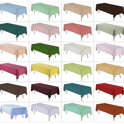 AK Trading CO. 60 x 102-Inch Rectangular Polyester Tablecloth - Made in USA - Wrinkle-Resistant, Flame Retardant, Durable Party Table Cover, Banquet Tablecloth, Wedding Table Cover - Yellow