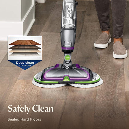 Bissell® Spinwave Cordless Pet, limpiador de mopa giratoria para suelos duros, 18 V, con almohadillas lavables para suelos duros sellados, 23157
