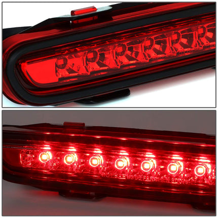 DNA MOTORING 3BL-CHA06-LED-RD Red Lens LED High Mount 3rd Third Brake Light [Compatible with 06-10 Dodge Charger]