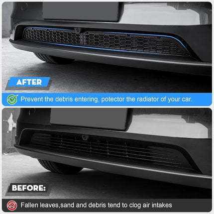 KUNIST Grille Mesh Inserts for 2025-2026 Tesla New Model Y Front Air Inlet Vent Grille Cover Replacement for New Model Y Juniper and 2026 Model YL Accessories