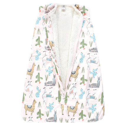 Saco de Dormir Hudson Baby Unisex para Bebé, de Visón con Interior de Sherpa, Diseño de Llama, 6-12 Meses