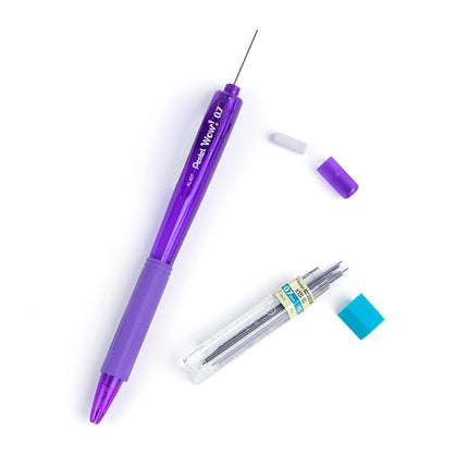 Pentel 0.7mm Wow Mechanical Pencil with Violet Barrel, Box of 12 (AL407V)