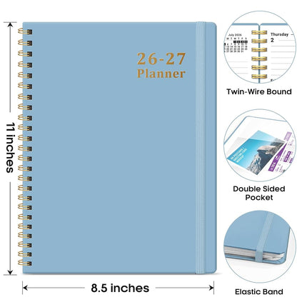 Taja Planner 2026-2027, 8.5" x 11" Calendar Planner, Jul 2026-Jun 2027