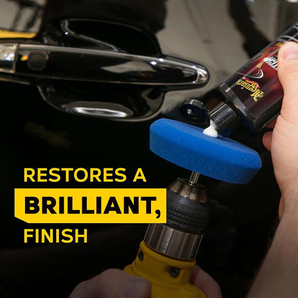 Meguiar’s Quik Scratch Eraser Kit, Car Scratch Remover That Removes Blemishes, Includes Meguiar’s ScratchX, Drill-Mounted Pad, Microfiber Towel