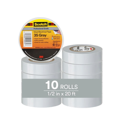 Scotch Vinyl Color Coding Electrical Tape 35, 1/2 