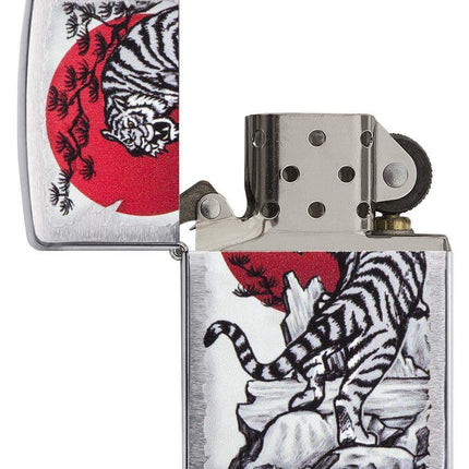 Zippo 29889 Tiger Sun Lighter, One Size, Asian Tiger Design