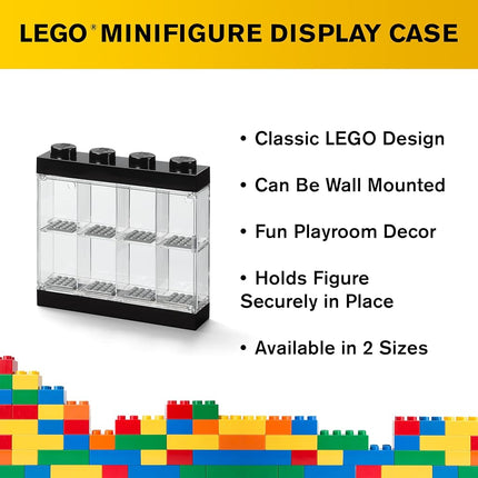 Lego Minifigure Stackable Display Case 8, Black
