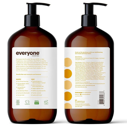 EO Everyone Lotion, Coconut plus Lemon, 32 Fl Oz