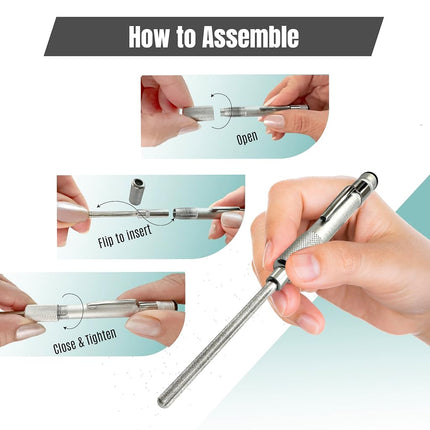 Trenton Gifts Crystal and Glass Repair File, Carbide Metal Diamond Grit Tool