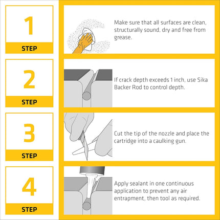 SIKA Corporation 427706 Crack Flex Sealant, 10-Ounce, Gray