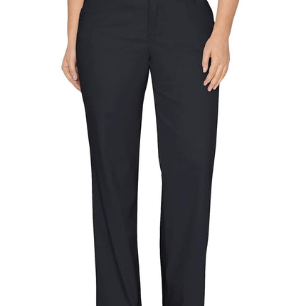 Dickies Women's Plus-Size Relaxed Straight Stretch Twill Pant, Black V1, 18