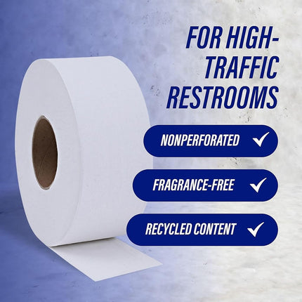 Genuine Joe 2-ply Jumbo Roll Dispnsr Bath Tissue