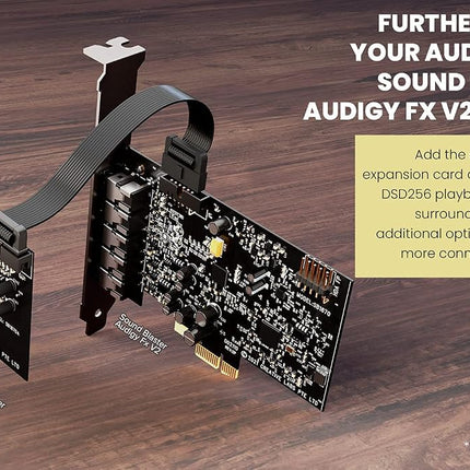 CREATIVE Sound Blaster Audigy Fx V2 Upgradable Hi-res Internal PCI-e Sound Card with 5.1 Discrete and Virtual Surround, Scout Mode, SmartComms Kit for PC