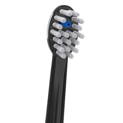 Cabezales de repuesto compactos originales Waterpik con cubiertas para cepillo dental de hilo dental Sonic-Fusion SFRB-2EB, 2 unidades, negro