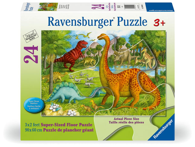 Ravensburger Dinosaur Pals - 24 Piece Floor Puzzle for Kids | Promotes Problem Solving Skills | Family-Friendly Fun | Sustainable Construction
