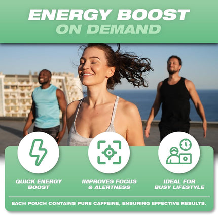5 Pack 120mg 20 x Spearmint Caffeine Pouches | Nicotine Free