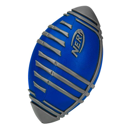 Nerf Weather Blitz Kids Foam Football - Youth Weatherproof Soft Foam Ball - Indoor and Outdoor Football for Kids - Small Junior Foam Football - 9" Inch Youth Sized Football - Blue