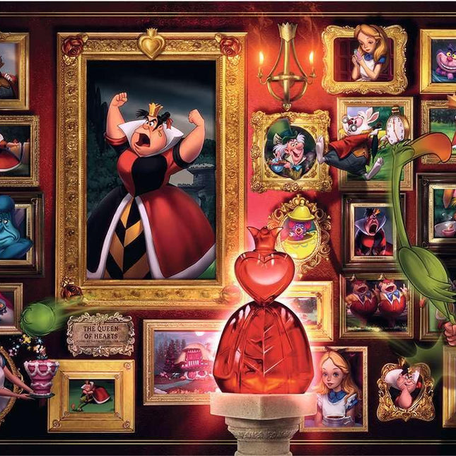 Ravensburger Disney Villainous Queen of Hearts Alice in Wonderland Jigsaw Puzzle for Adults and Kids Age 12 Years Up - 1000 Pieces