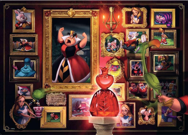 Ravensburger Disney Villainous Queen of Hearts Alice in Wonderland Jigsaw Puzzle for Adults and Kids Age 12 Years Up - 1000 Pieces