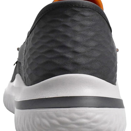 Skechers Delson 3.0 - Roth 210606 Chaussures basses à lacets élastiques pour hommes, anthracite orange, 12 UK